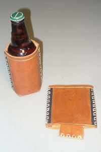 Leather Beverage Holder Koozie