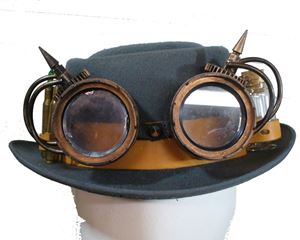 John Bull w/Goggles and Bullets on Leather Band