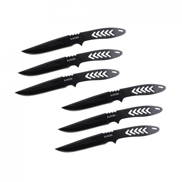 Black Super Throwing Knives With Case