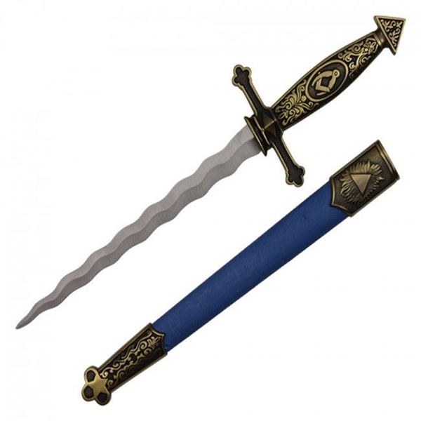 Spanish Designed Dagger With Blue Scabbard