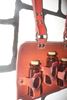 Steampunk Leather 4 Bottle Holder - Red