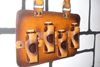 Steampunk Leather 4 Bottle Holder - Brown