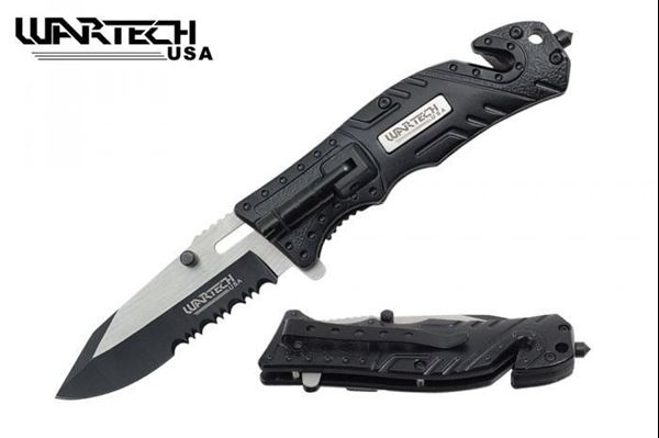 8" Assisted Open Folding Tactical Survival Pocket Knife(Black)