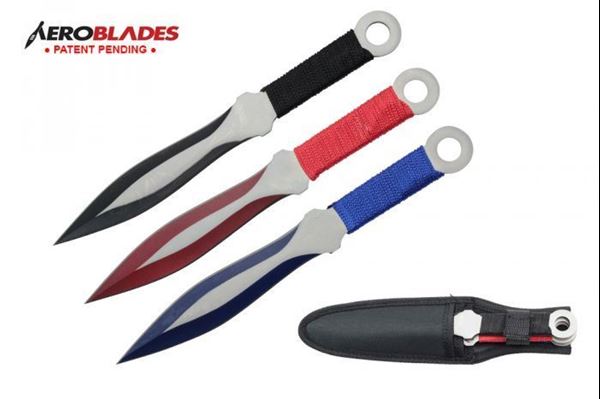9" Overall Length Two Tone Throwing Knives