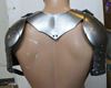 Back of gorget armor on mannequin