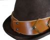 Bowler Hat Back w/Weaver Style Lacing and Steampunk Concho